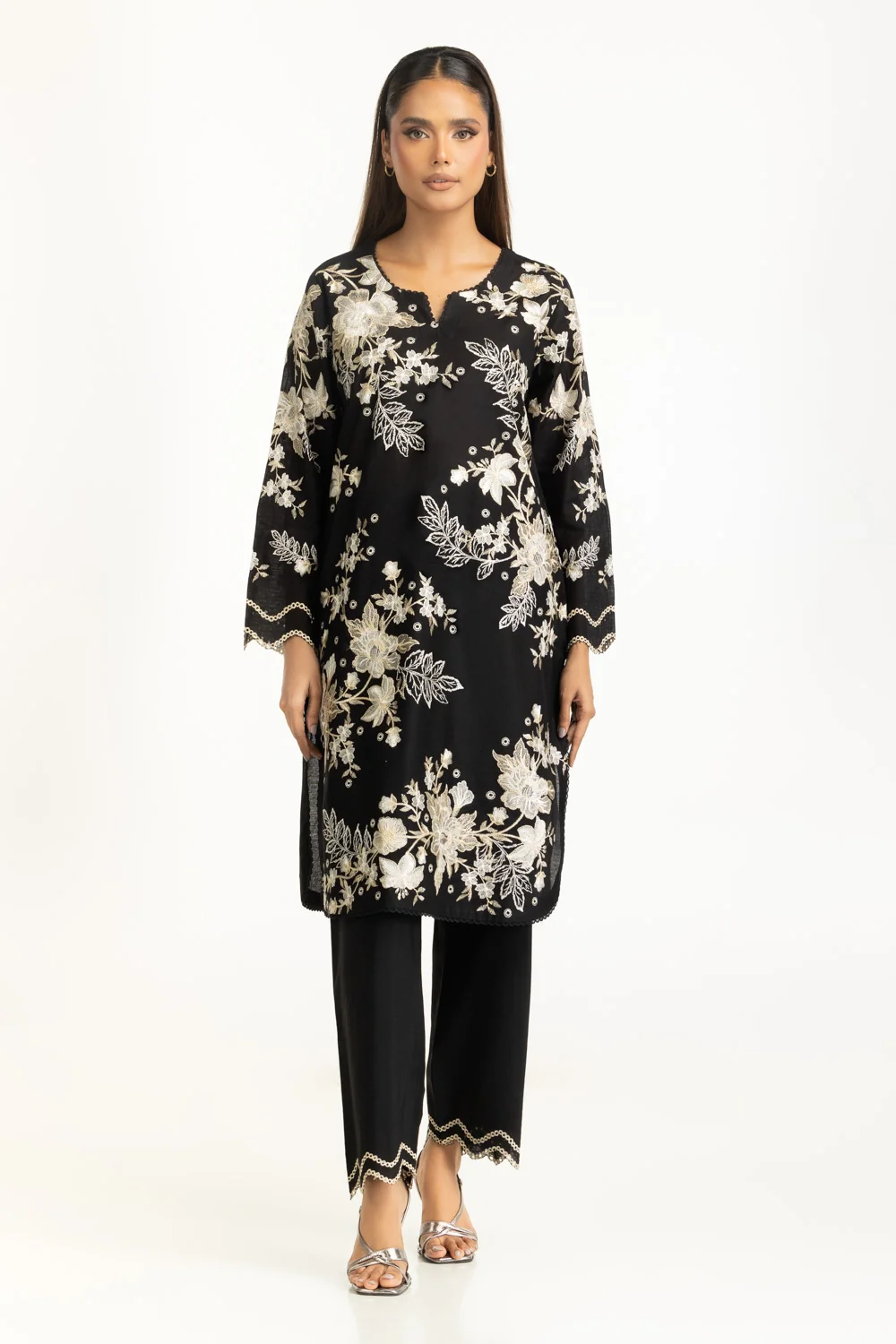 Khaddi Net Embroidered Co-Ord Set