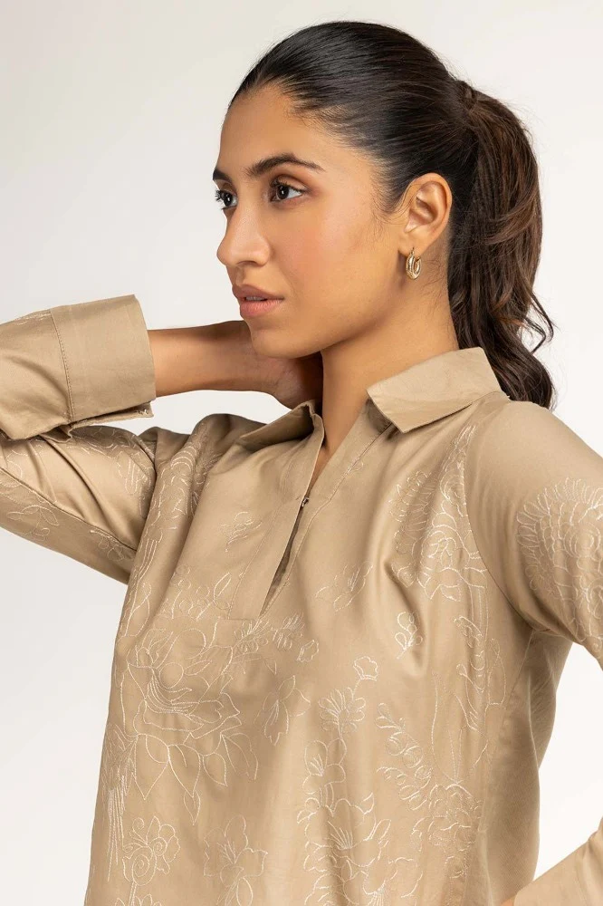 Khaki Basic Blouse - Image 5