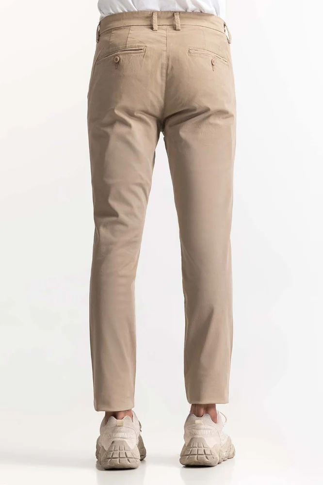 Khaki Basic Dyed Khaki Pant MNTRCSS24022C - Image 5