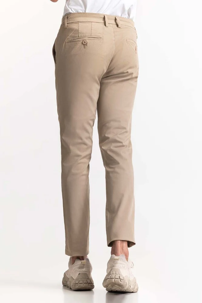 Khaki Basic Dyed Khaki Pant MNTRCSS24022C - Image 6