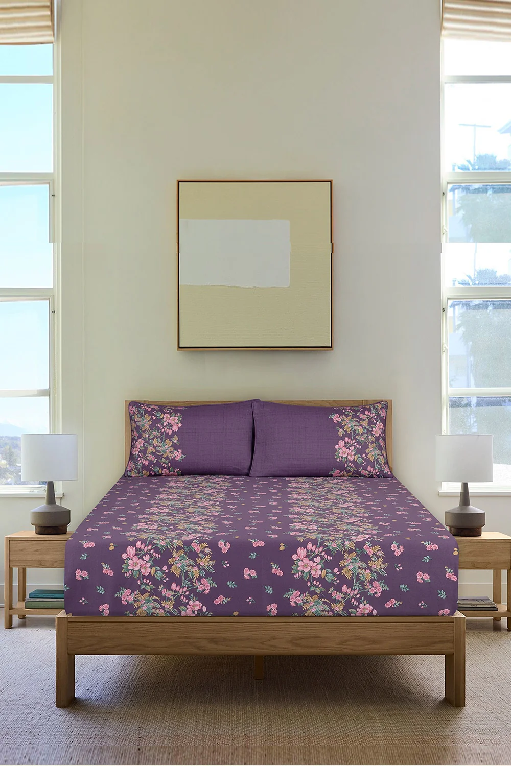 Lavender Mist T-200 Fitted Sheet Set - Image 4