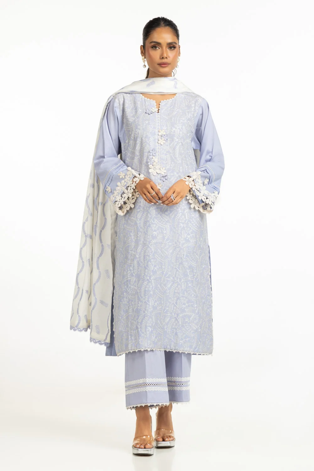 Lawn Embroidered Dupatta - Image 3
