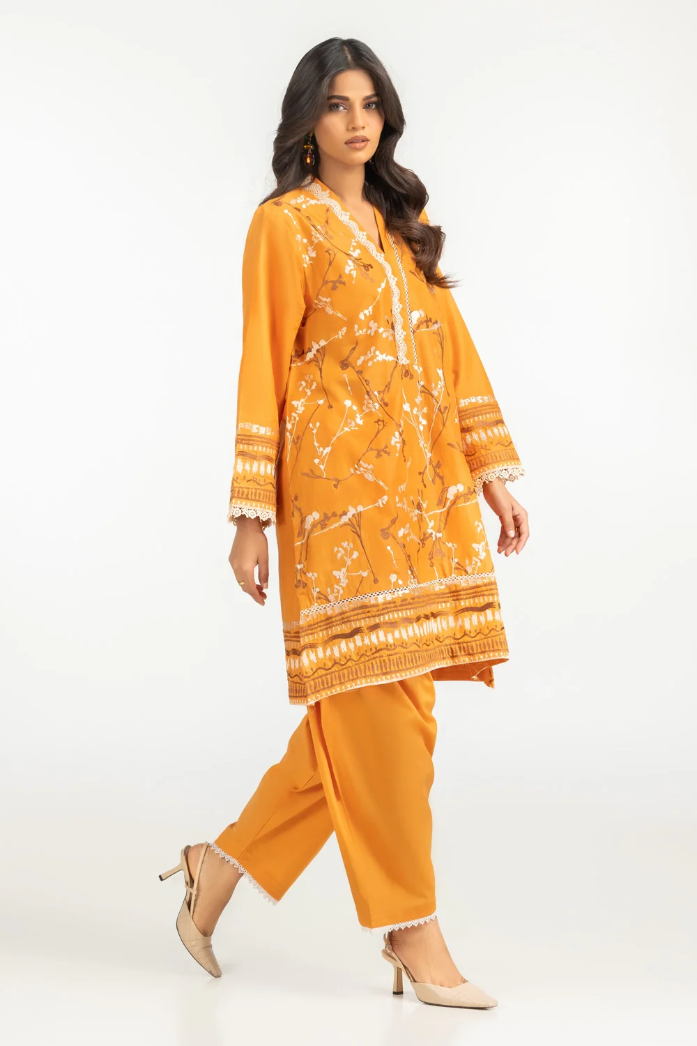 Lawn Embroidered Shirt And Shalwar - Image 3