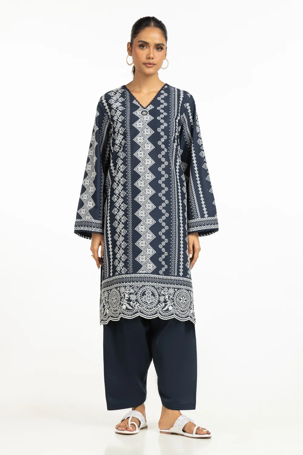 Lawn Embroidered Shirt And Trouser