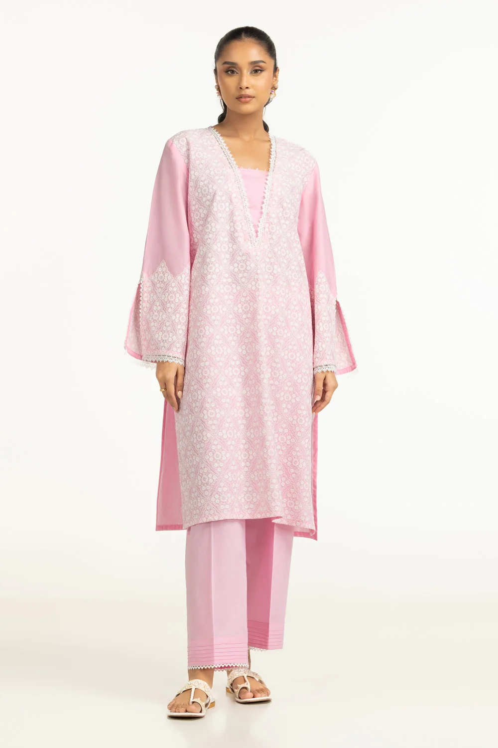 Lawn Embroidered Shirt And Trouser
