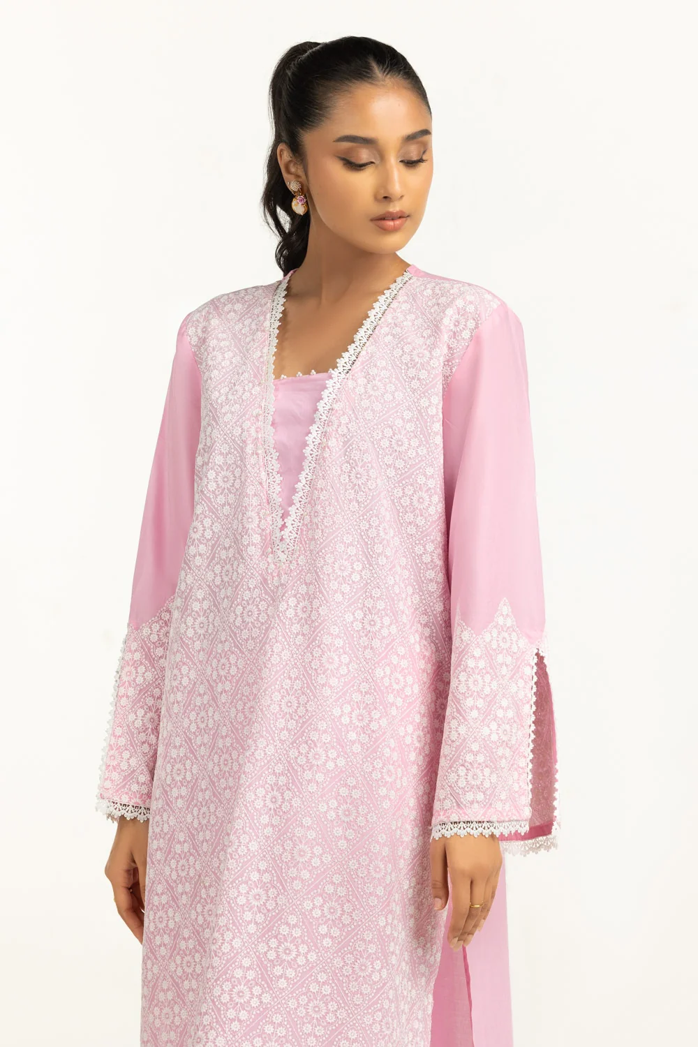 Lawn Embroidered Shirt And Trouser - Image 3