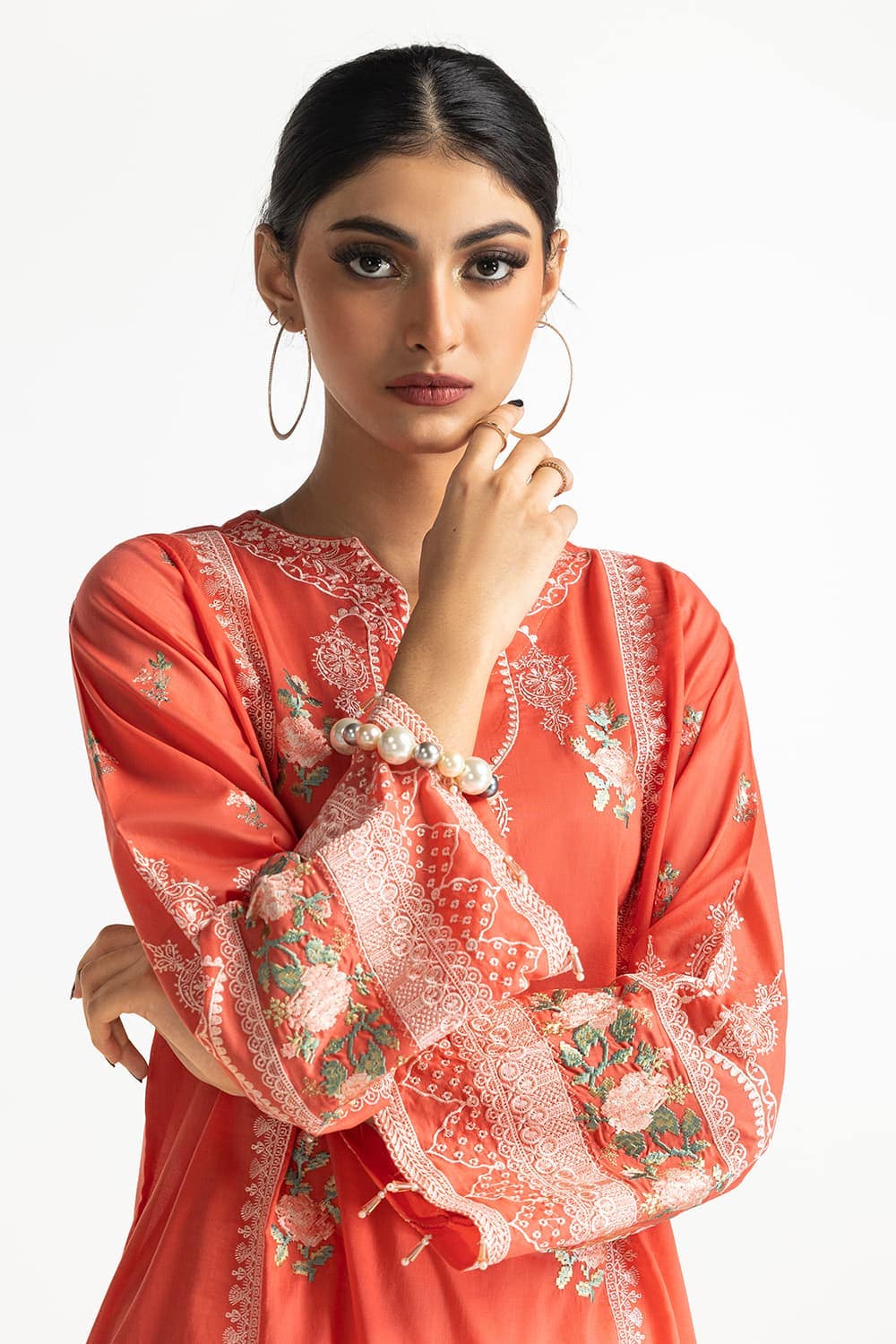 Lawn Embroidered Shirt And Tulip Shalwar - Image 3