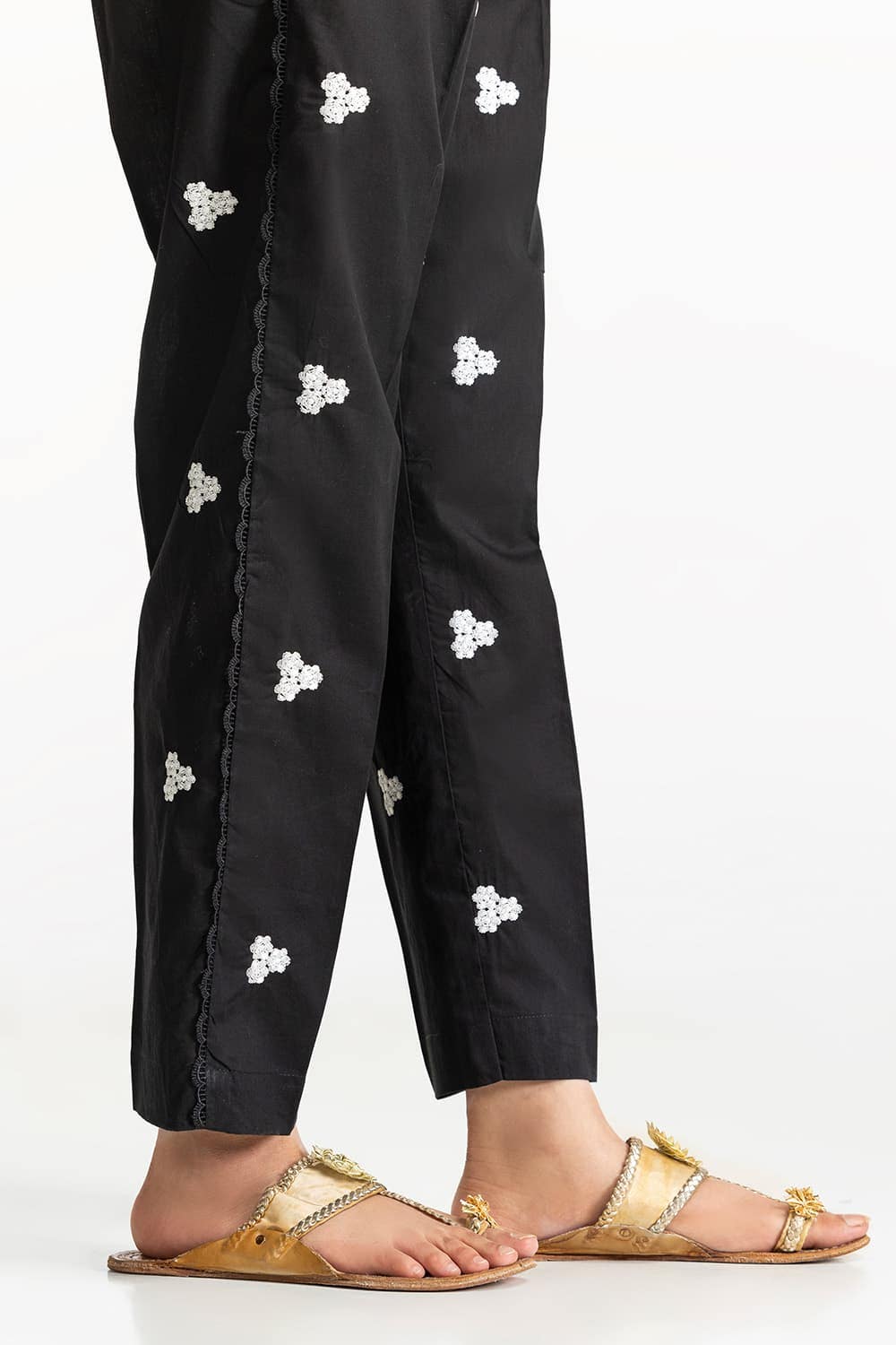 Lawn Embroidered Trouser - Image 2