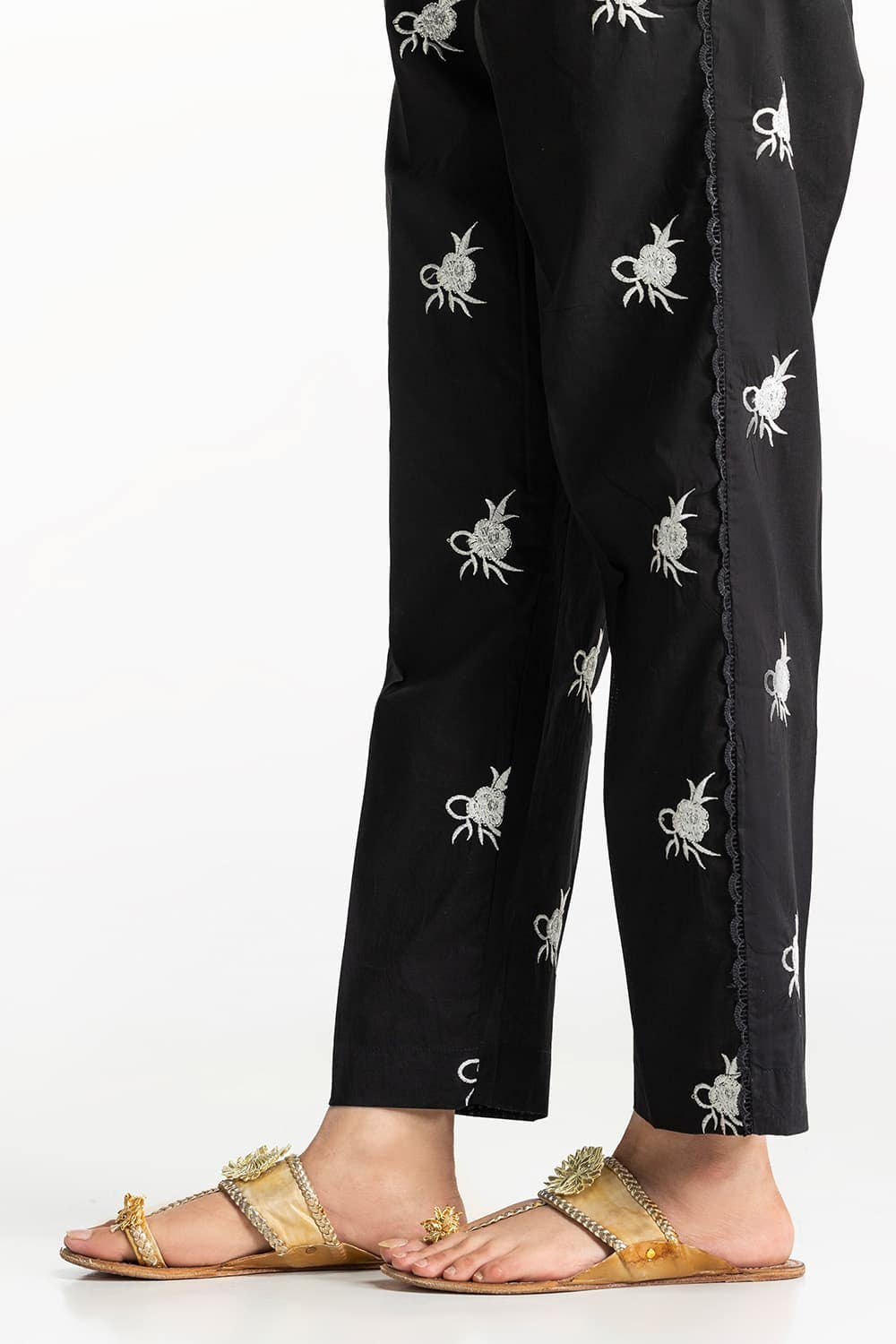 Lawn Embroidered Trouser - Image 3