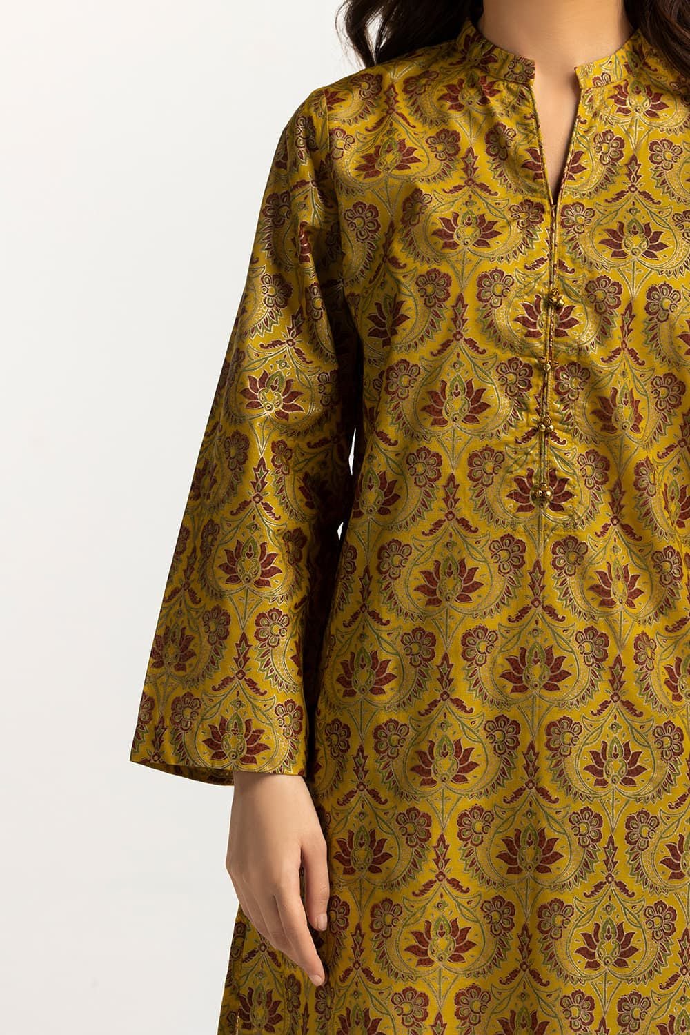 Lawn Gold Printed Shirt - Image 2