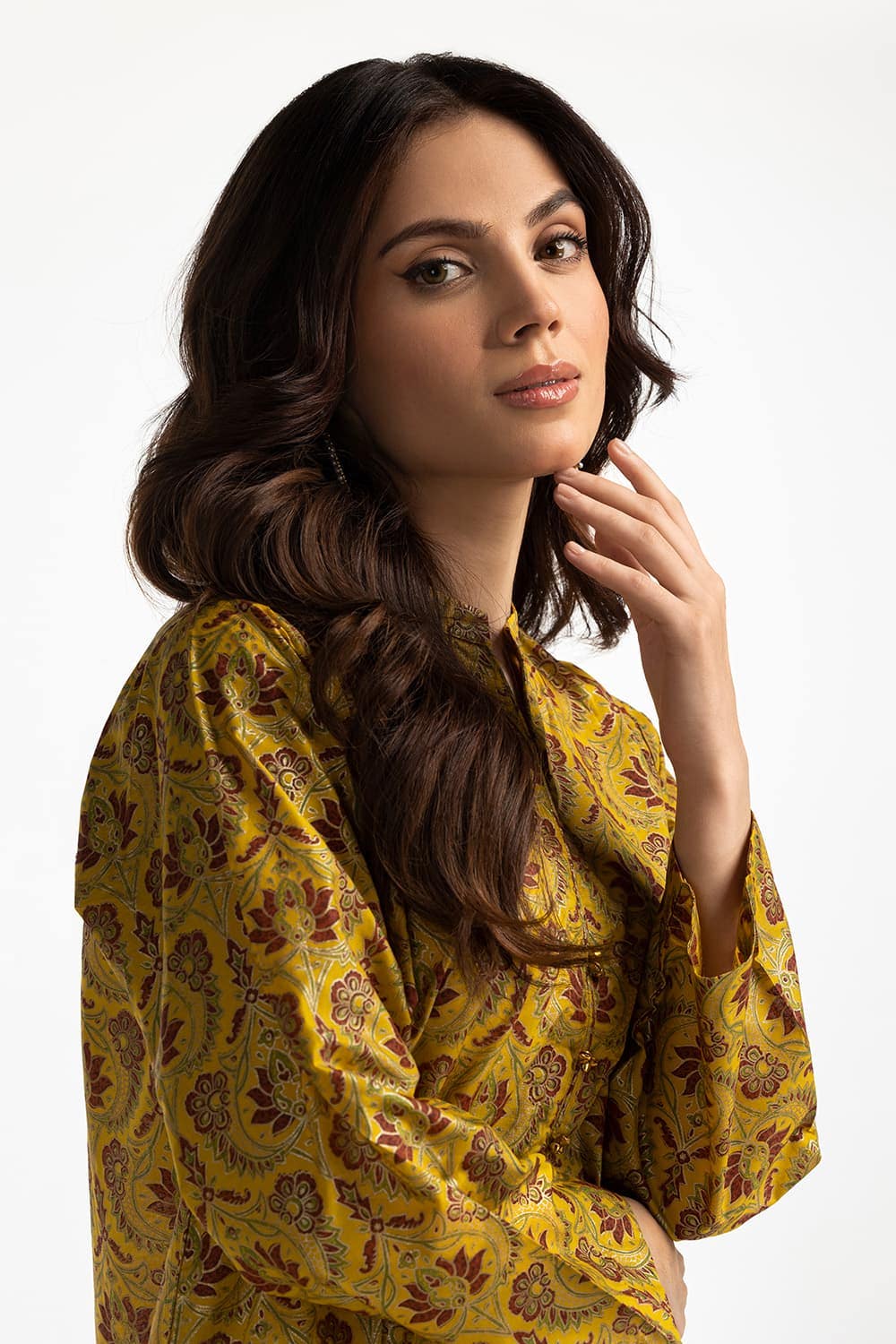 Lawn Gold Printed Shirt - Image 4
