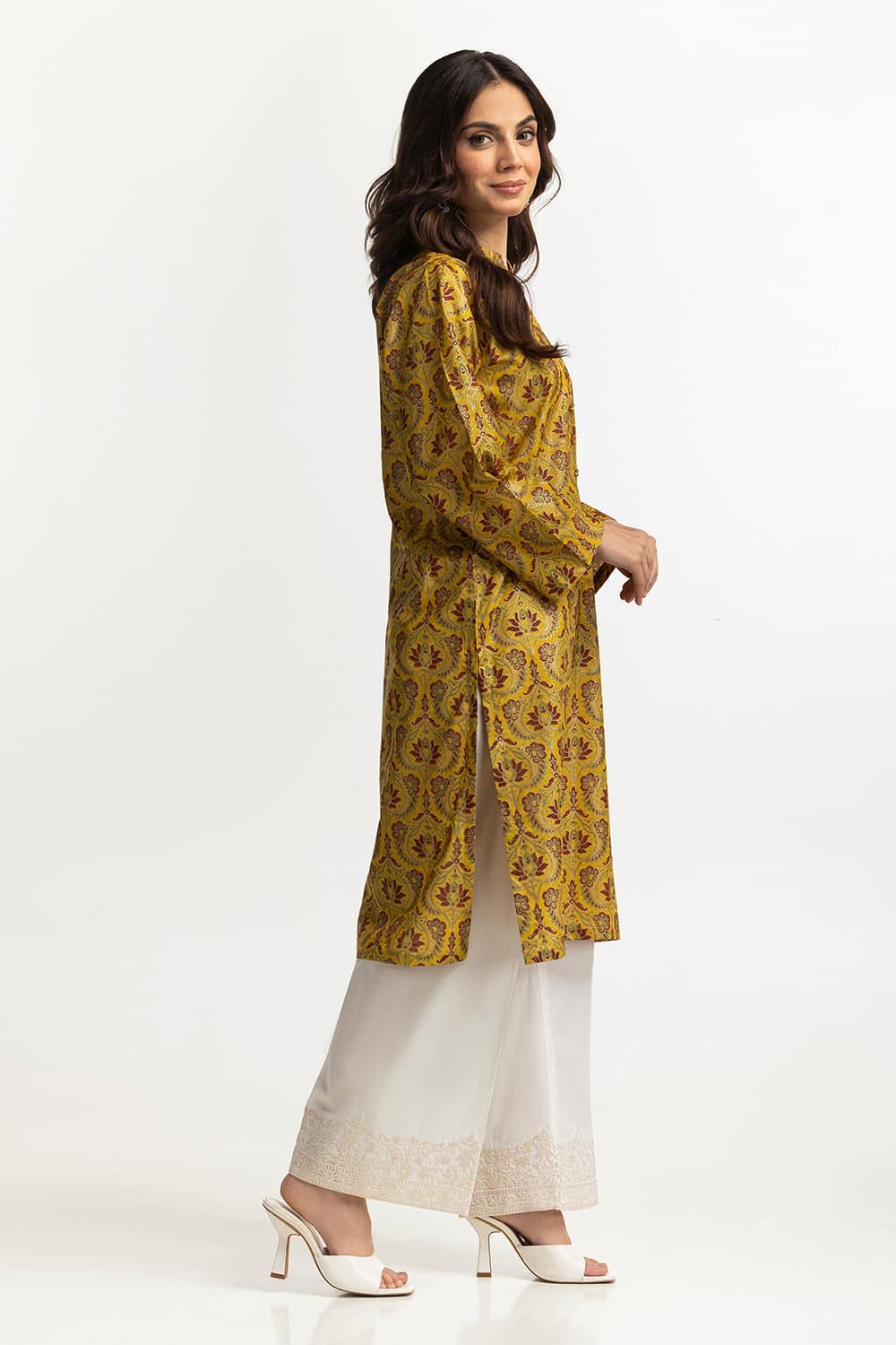 Lawn Gold Printed Shirt - Image 5