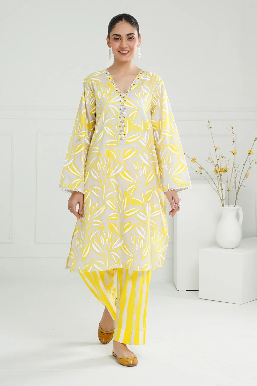 Lawn Lacquer Printed Shirt And Trouser - Image 3