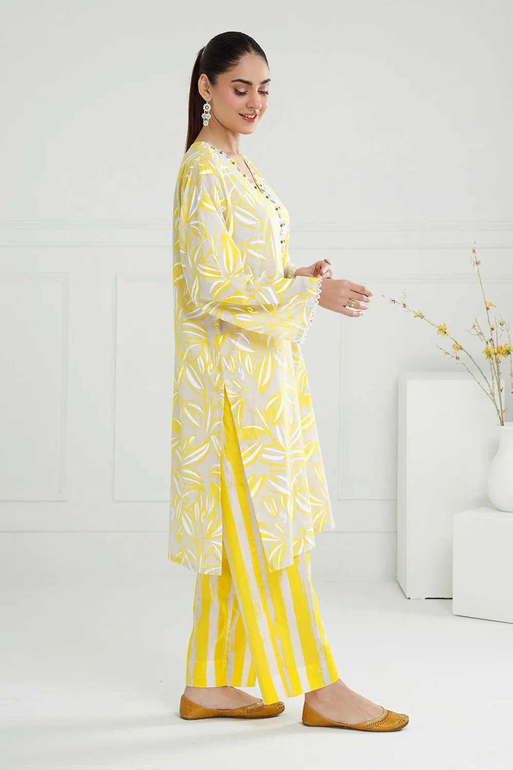 Lawn Lacquer Printed Shirt And Trouser - Image 4