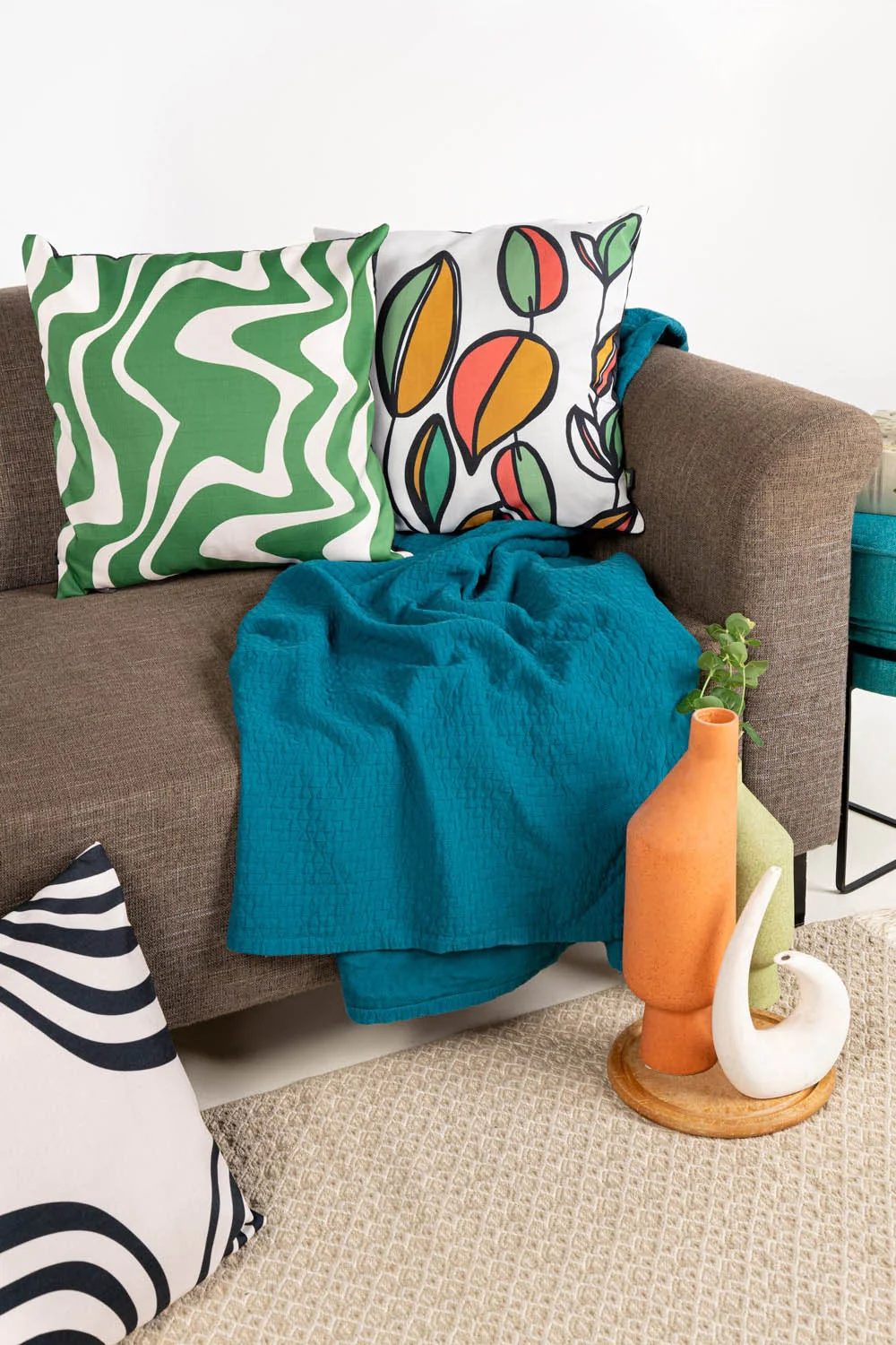 Leaves Digital Printed Cushion Cover - Image 4