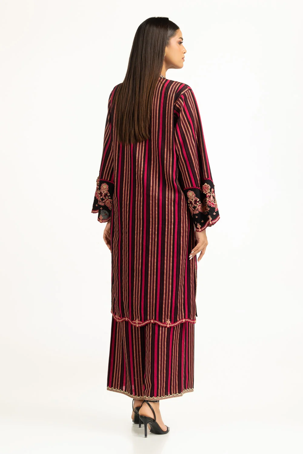 Leno Karha Lurex Embroidered Shirt And Trouser - Image 6