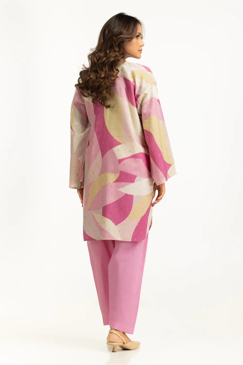 Lurex Jacquard Printed Co-Ord Set - Image 6