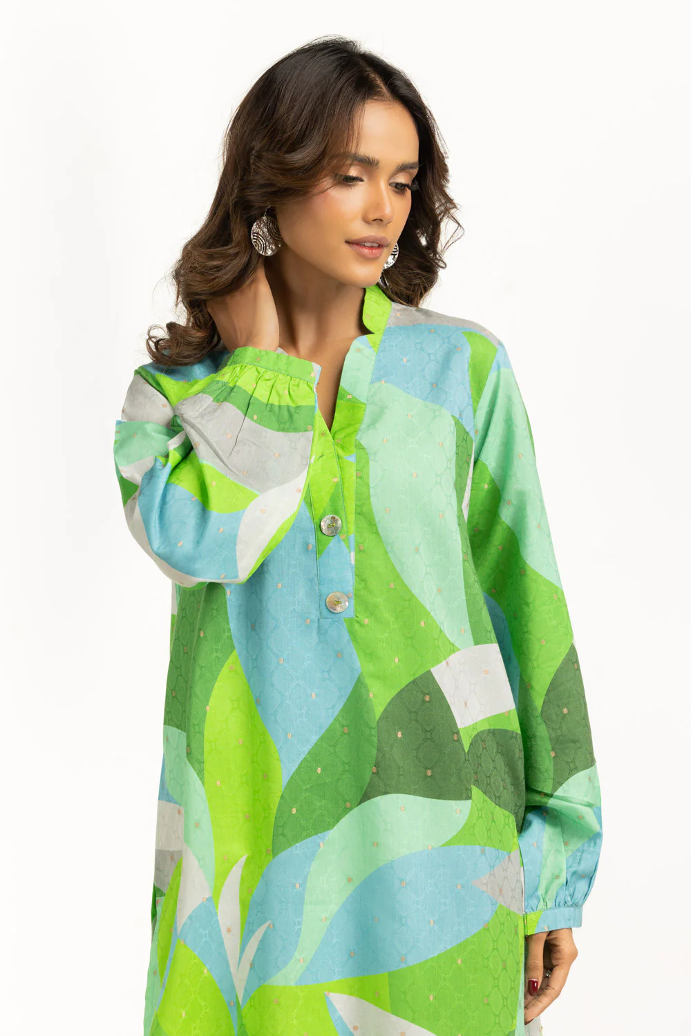 Lurex Jacquard Printed Co-Ord Set - Image 3