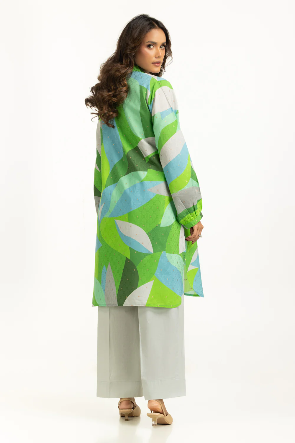 Lurex Jacquard Printed Co-Ord Set - Image 5