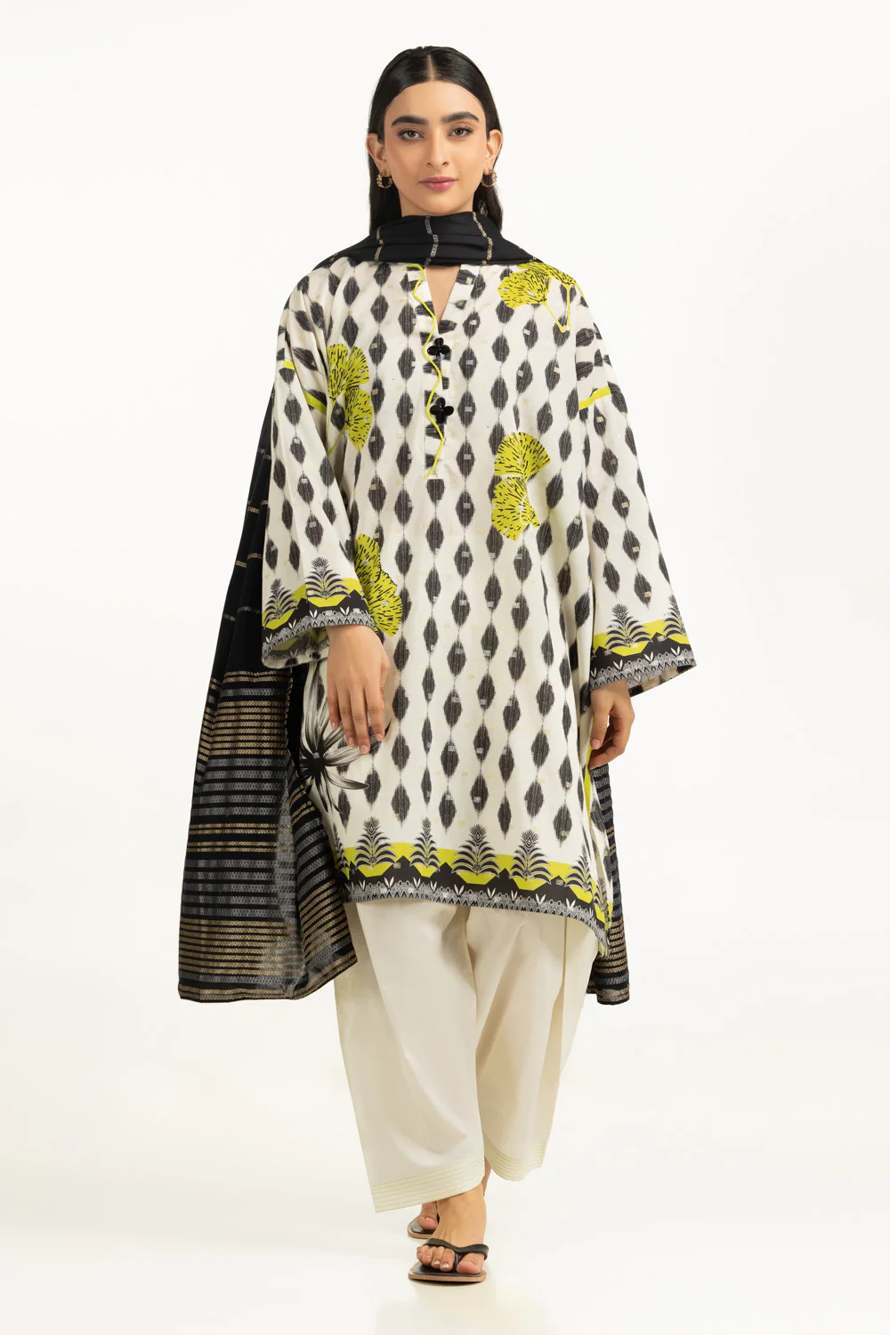 Lurex Jacquard Printed suit
