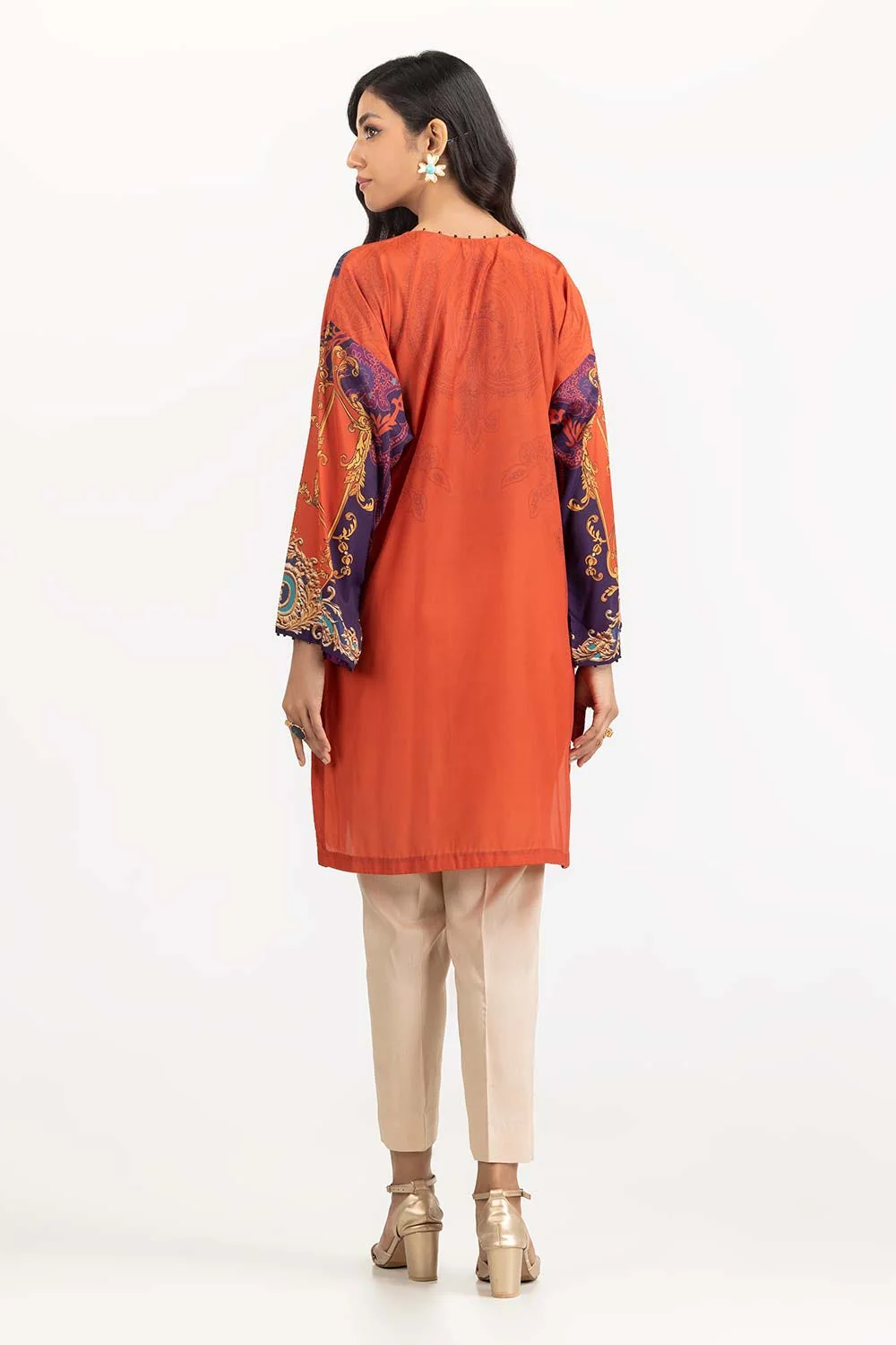 Luxury Pret Digital Printed Embelished Shirt - Image 3
