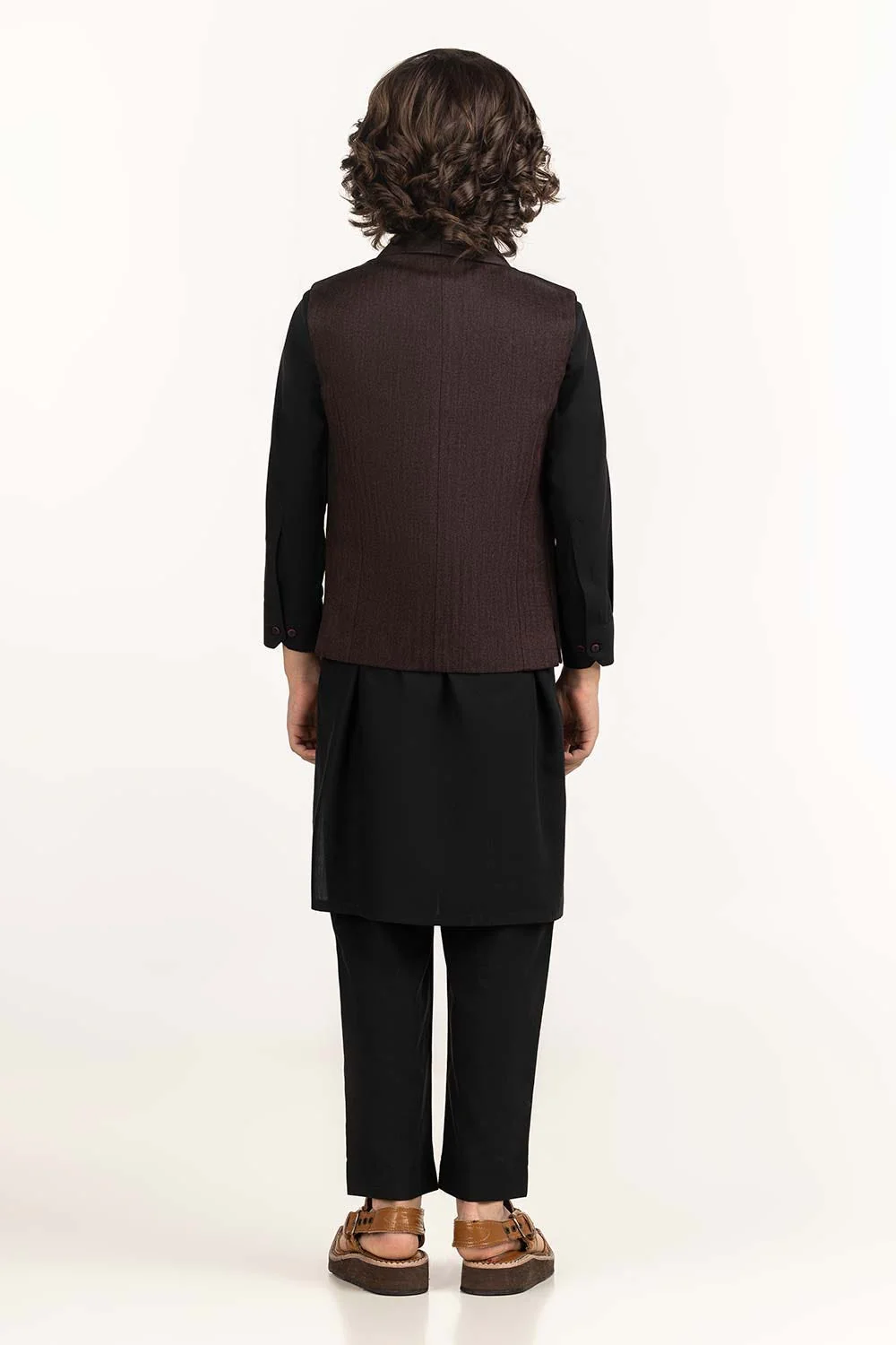 Maroon Stylized Waist Coat KWC-PD23-005 - Image 3