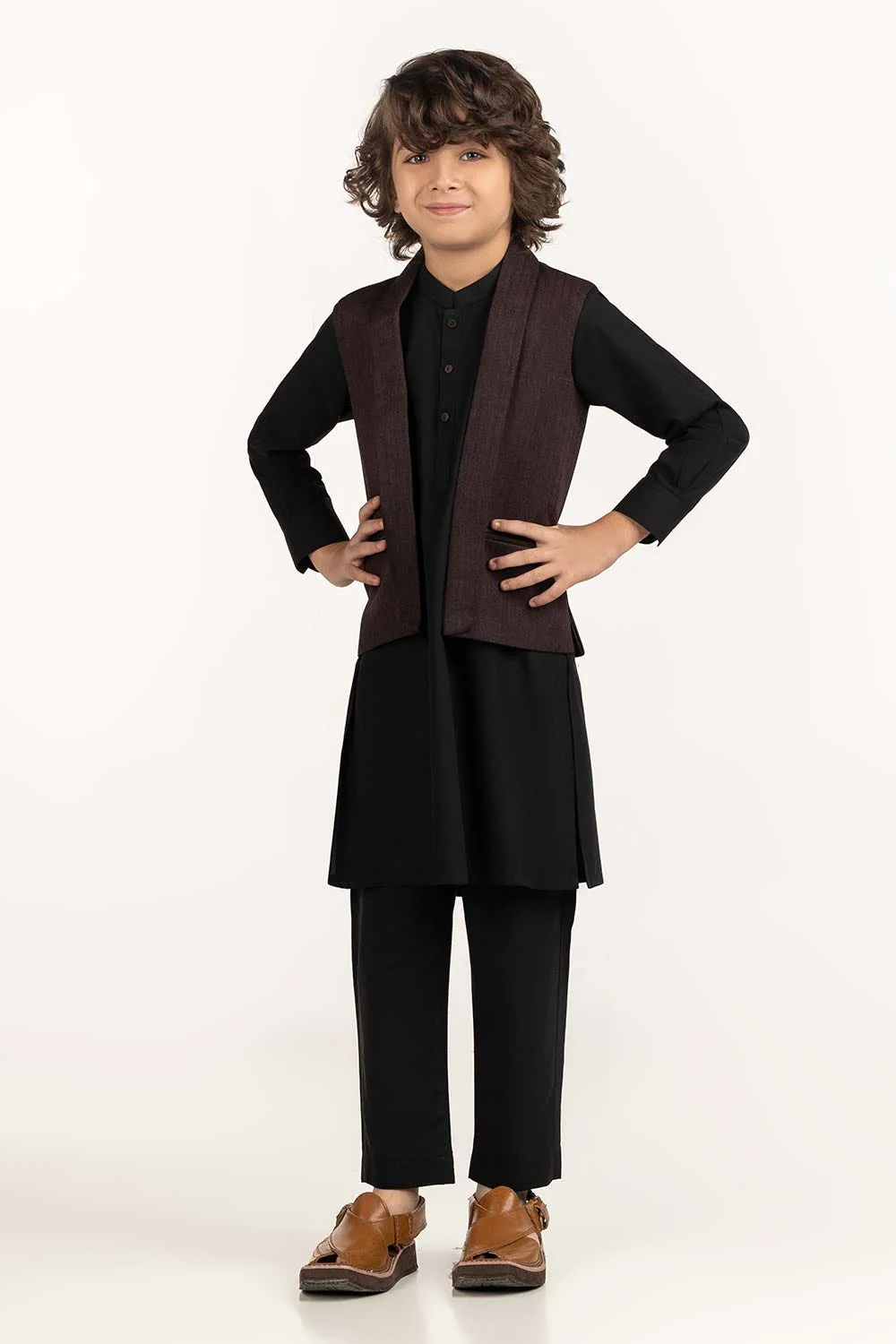 Maroon Stylized Waist Coat KWC-PD23-005 - Image 4