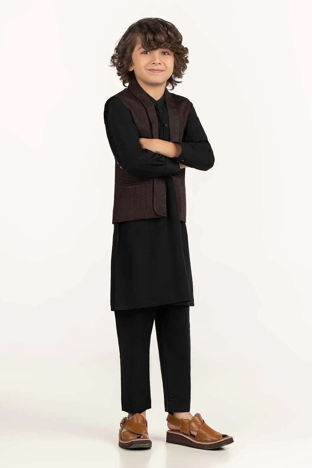 Maroon Stylized Waist Coat KWC-PD23-005 - Image 5
