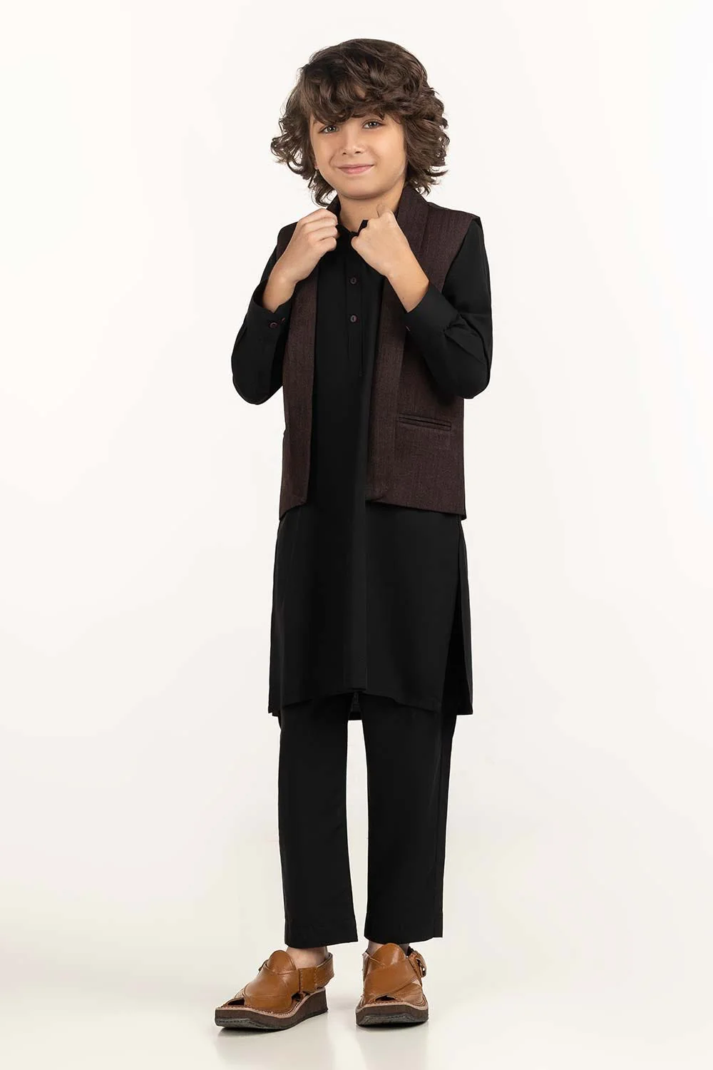 Maroon Stylized Waist Coat KWC-PD23-005 - Image 6