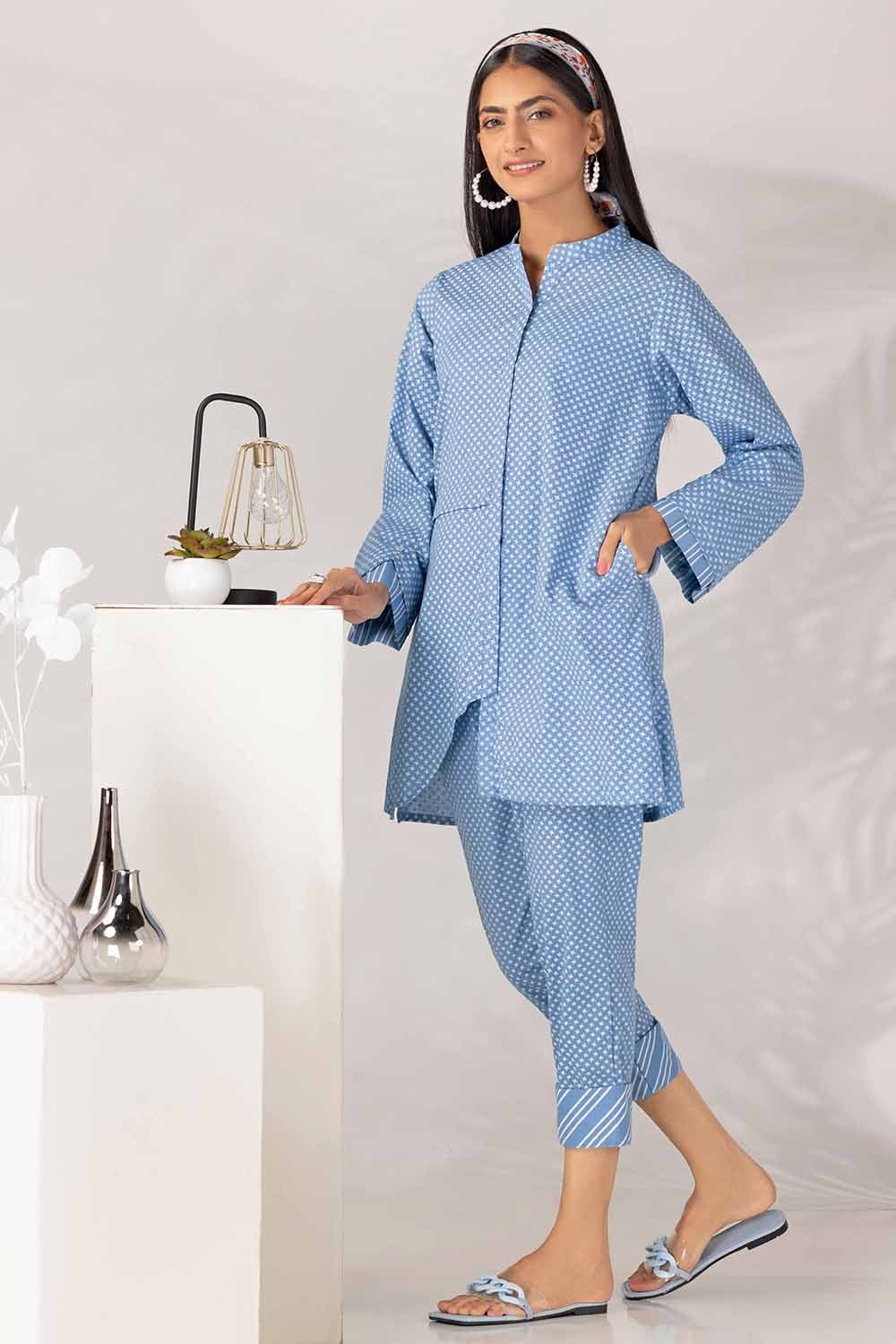 Matching Separates Block Print Shirt and Trouser - Image 2