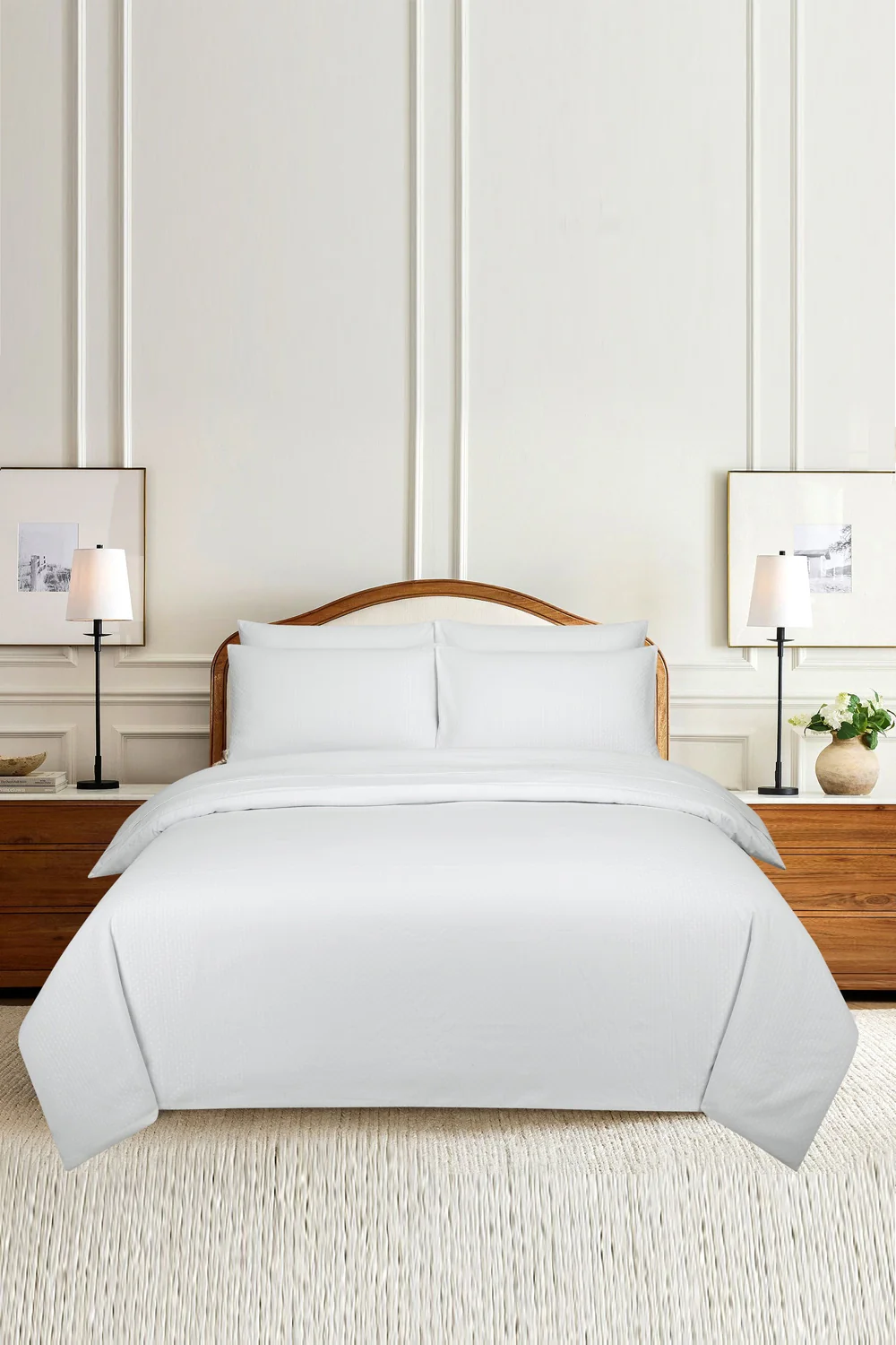 MFDD-White Dyed Bed Sheet Set - Image 2