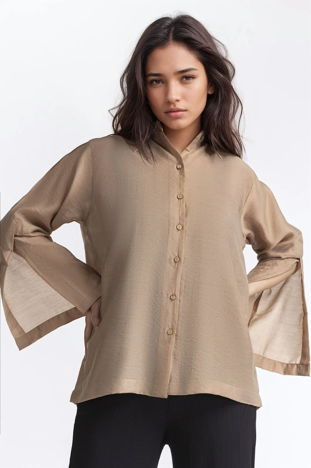 Mid Length Button Down Shirt - Image 3