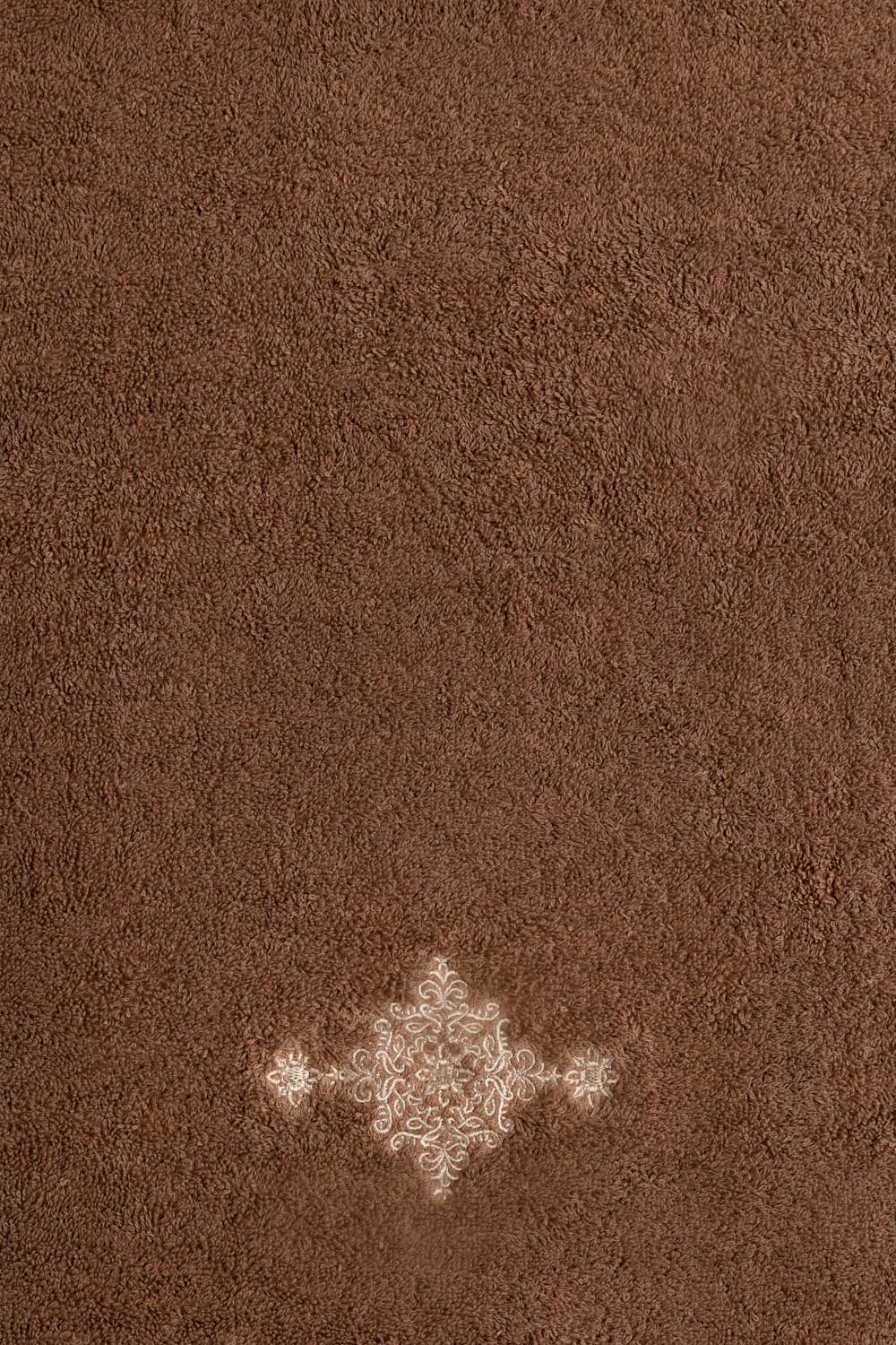 Mocha Brown 3 piece Embroidered Towel Set - Image 2