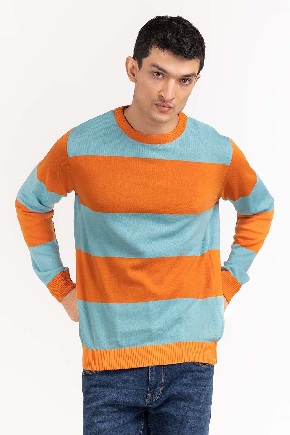 Multi Color Striped Sweater - Image 3
