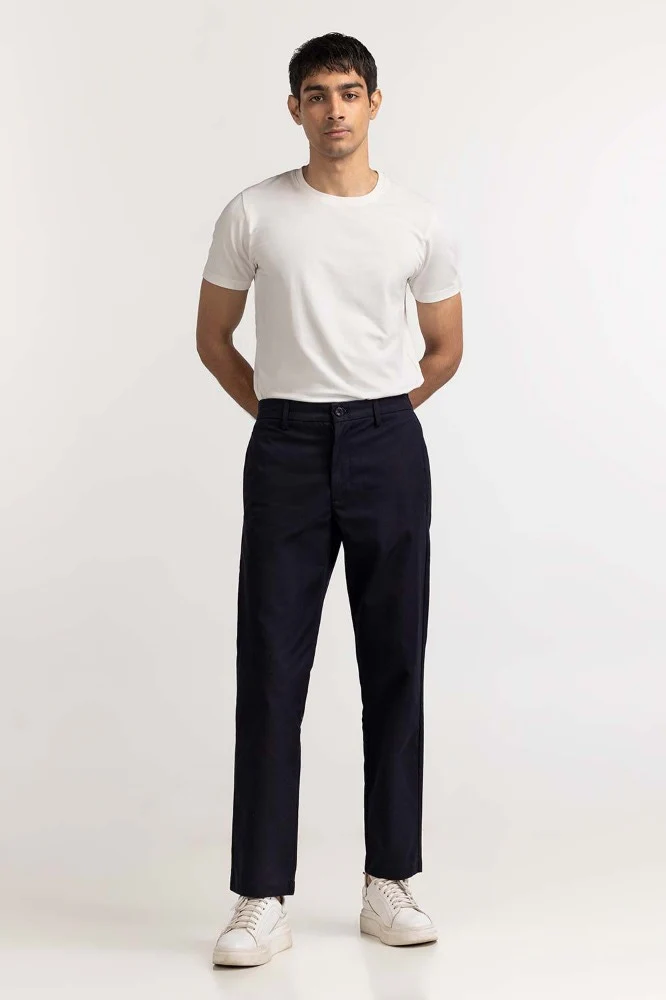 Navy Blue Basic Khaki Pant - Image 3