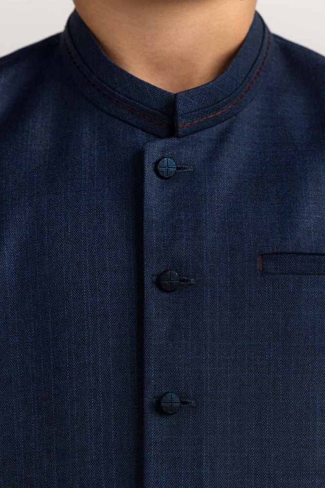 Navy Blue Styling Waist Coat KWC-PD23-015 - Image 2
