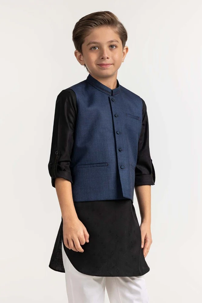 Navy Blue Styling Waist Coat KWC-PD23-015 - Image 3