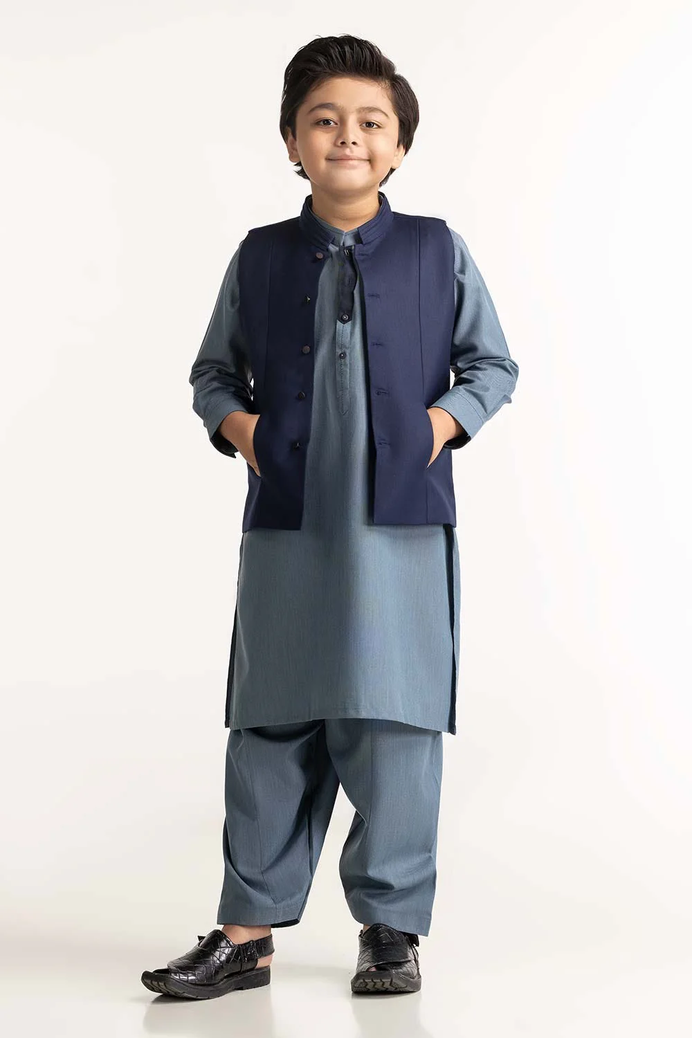 Navy Blue Styling Waist Coat KWC-PD24-003 - Image 2