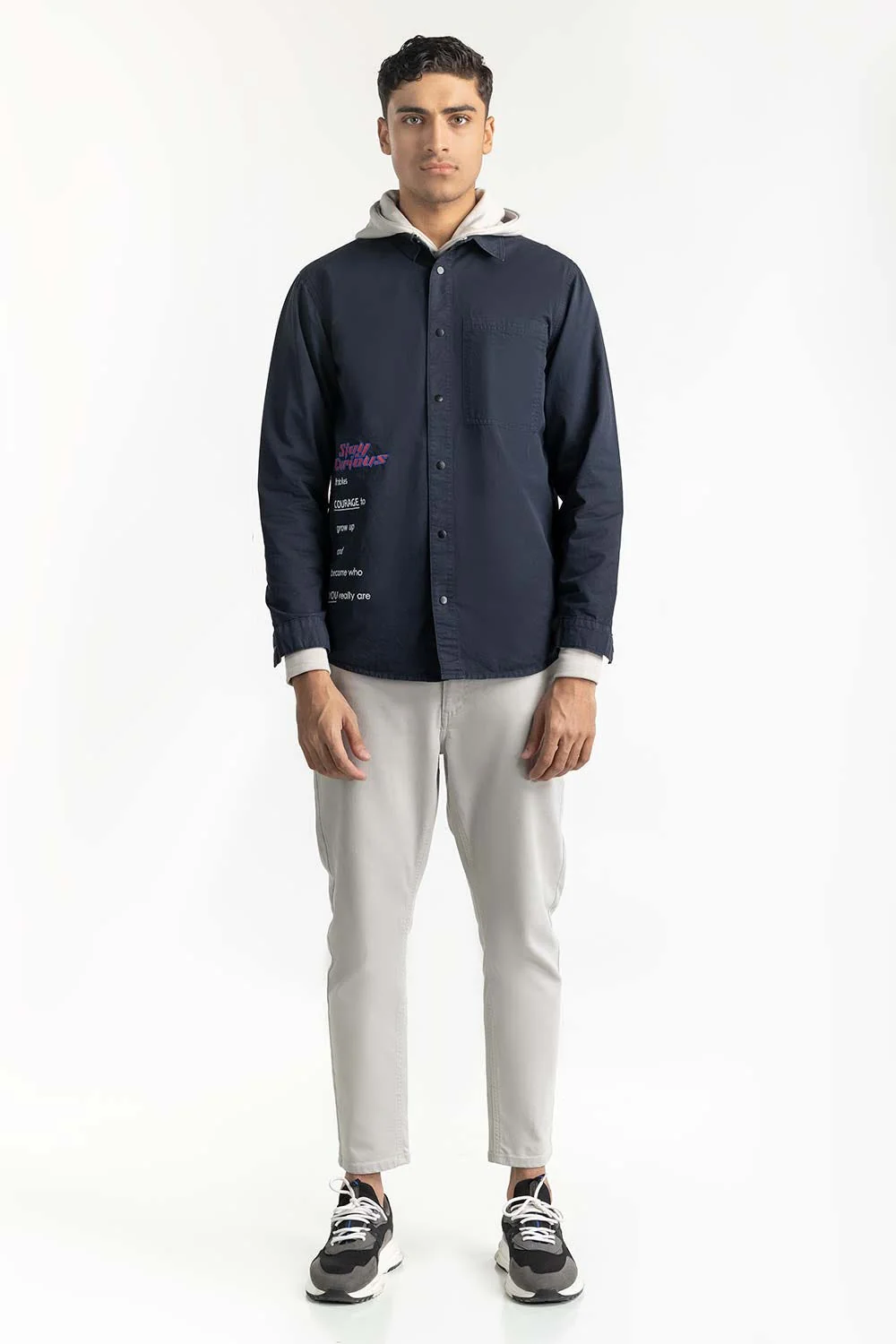 Navy Non-Denim Overshirt - Image 5