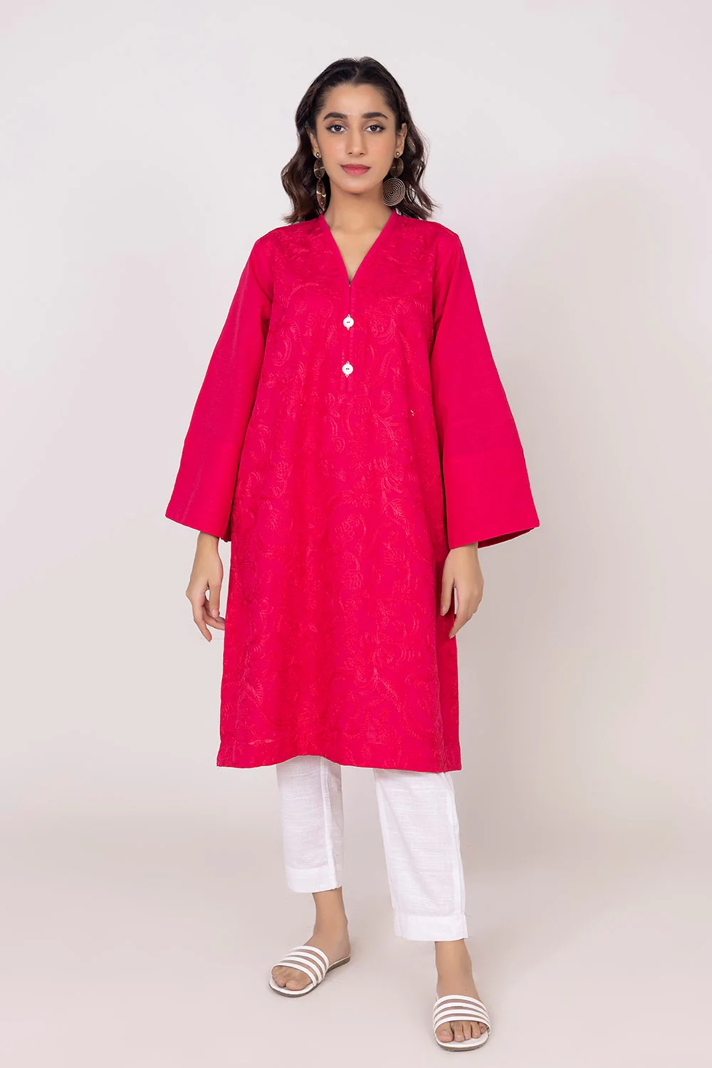 Needle Craft Dyed Embroidered Shirt - Image 2