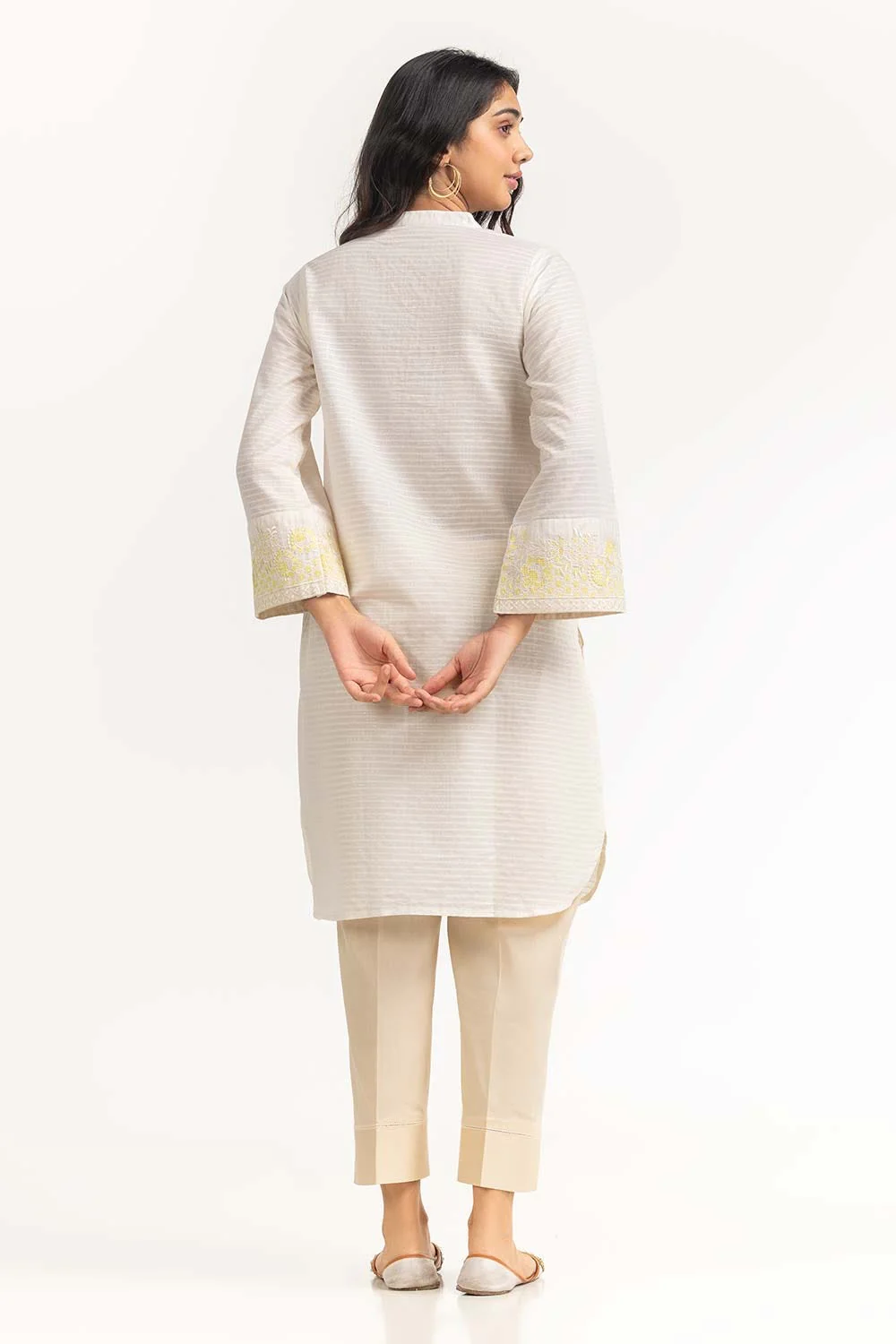 Needle Craft Lurax Dobby Dyed Embroidered Shirt - Image 4