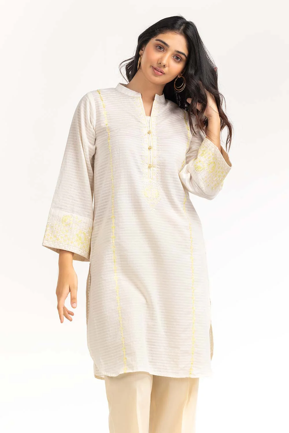 Needle Craft Lurax Dobby Dyed Embroidered Shirt - Image 5