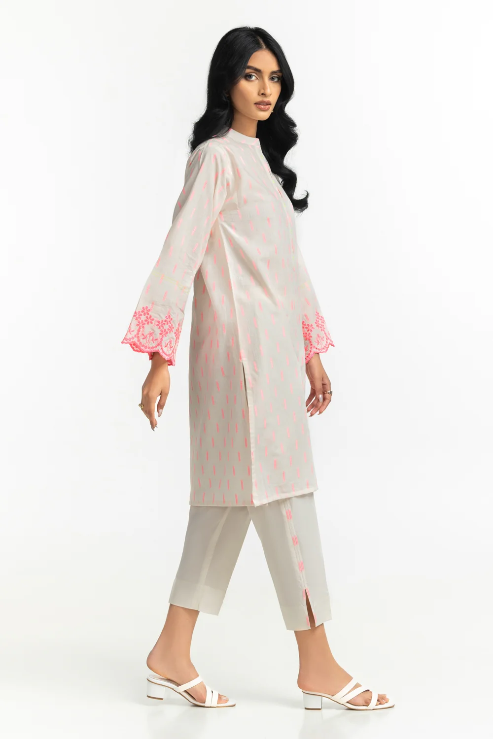 Neon Jacquard Embroidered Shirt And Trouser - Image 5