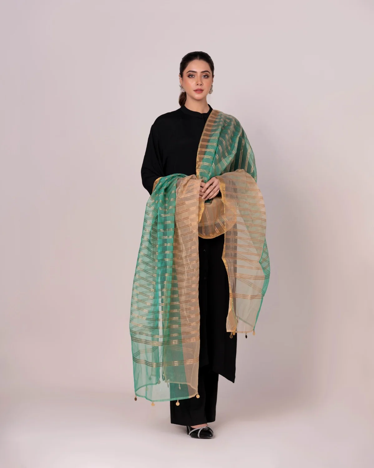 Odhani Embllished Dupatta - Image 5