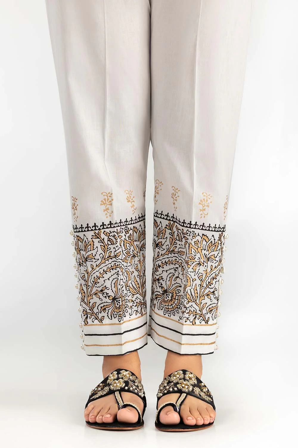 Off-White Screen Printed Cambric Trousers - Image 2