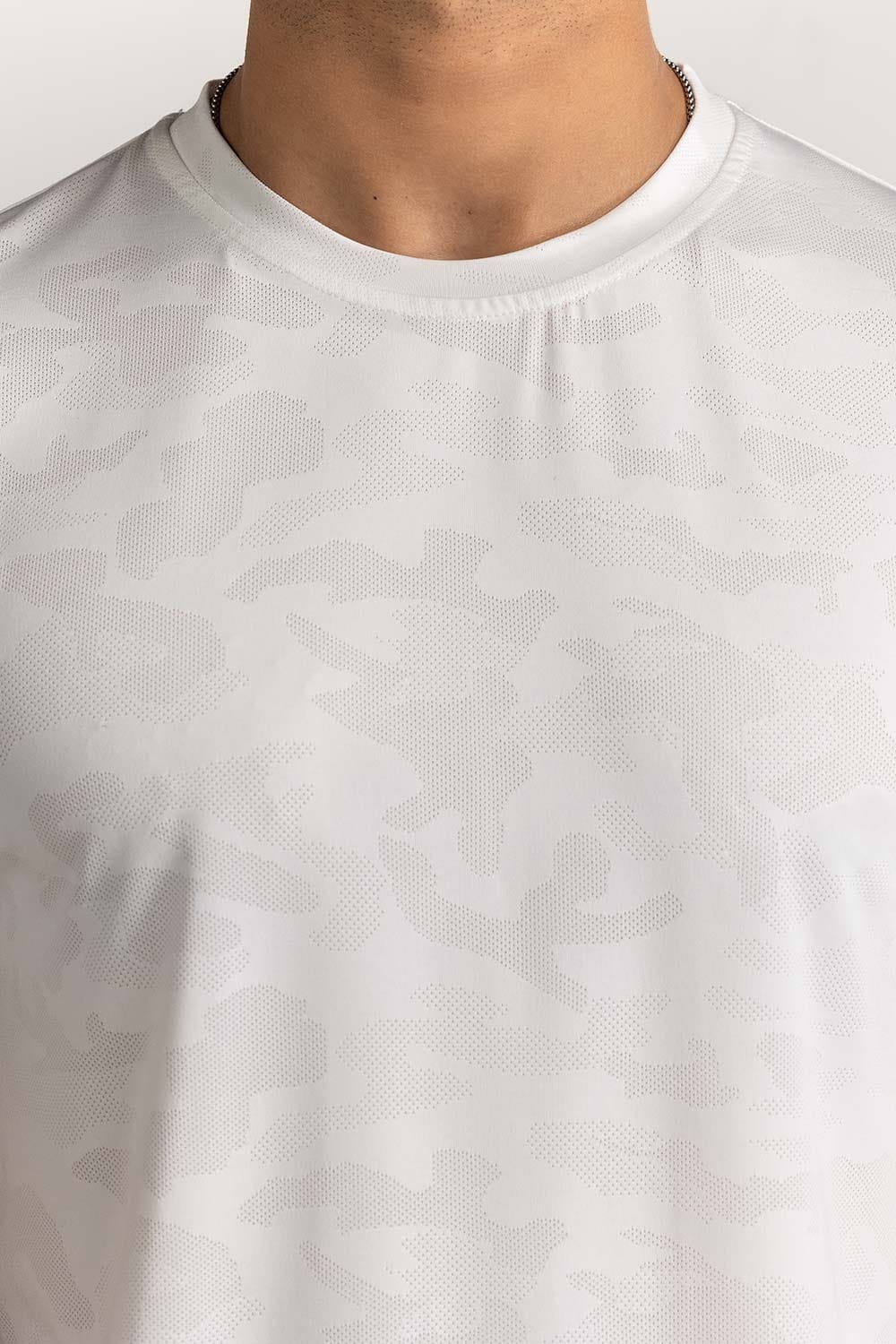 Off White Textured Tee - Image 3