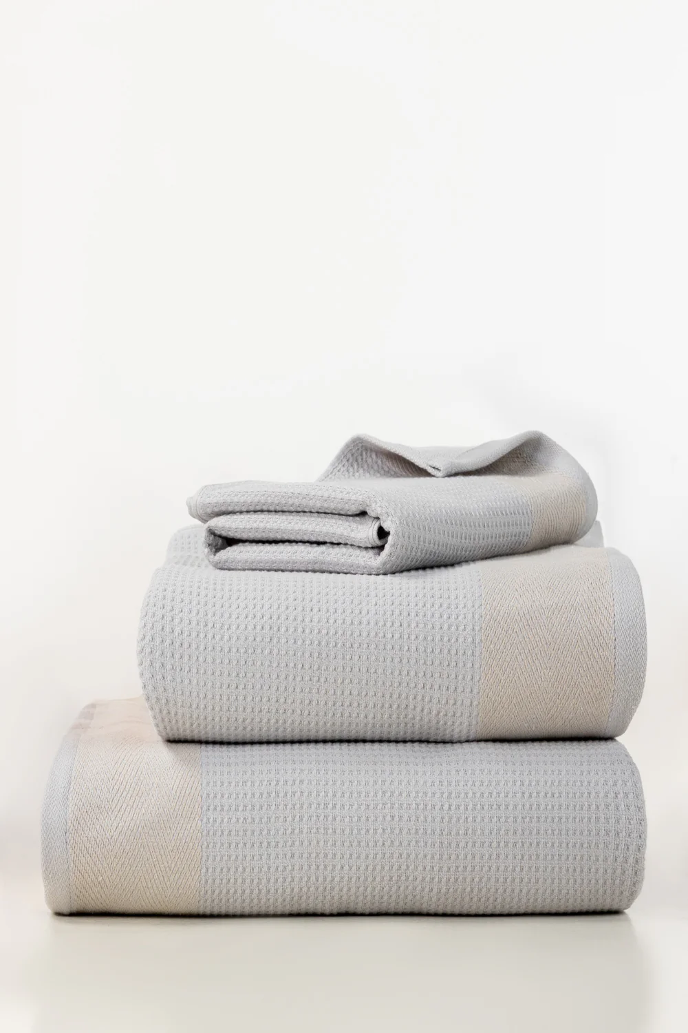 Oyster Grey Waffle Towel - Image 2