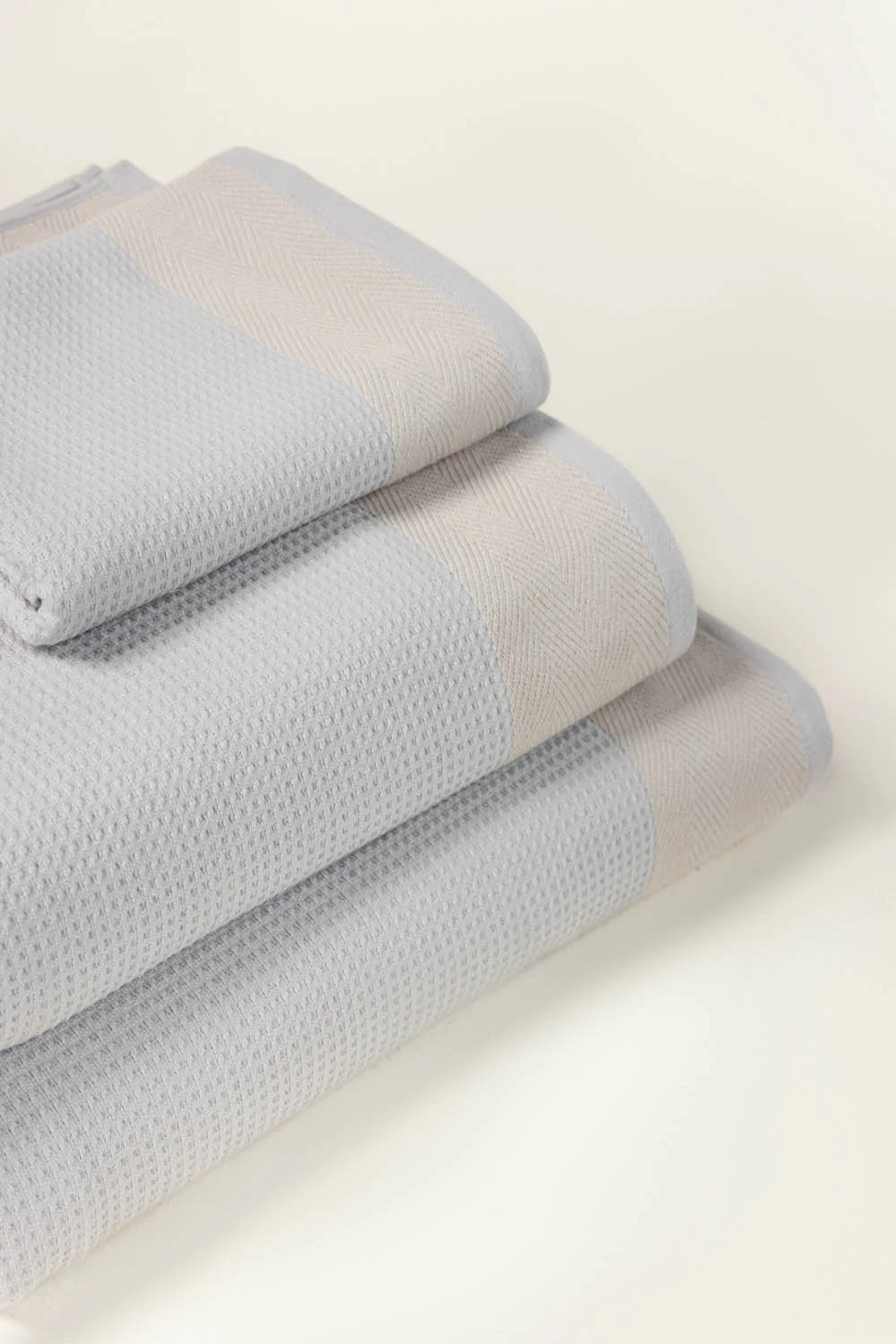 Oyster Grey Waffle Towel - Image 3
