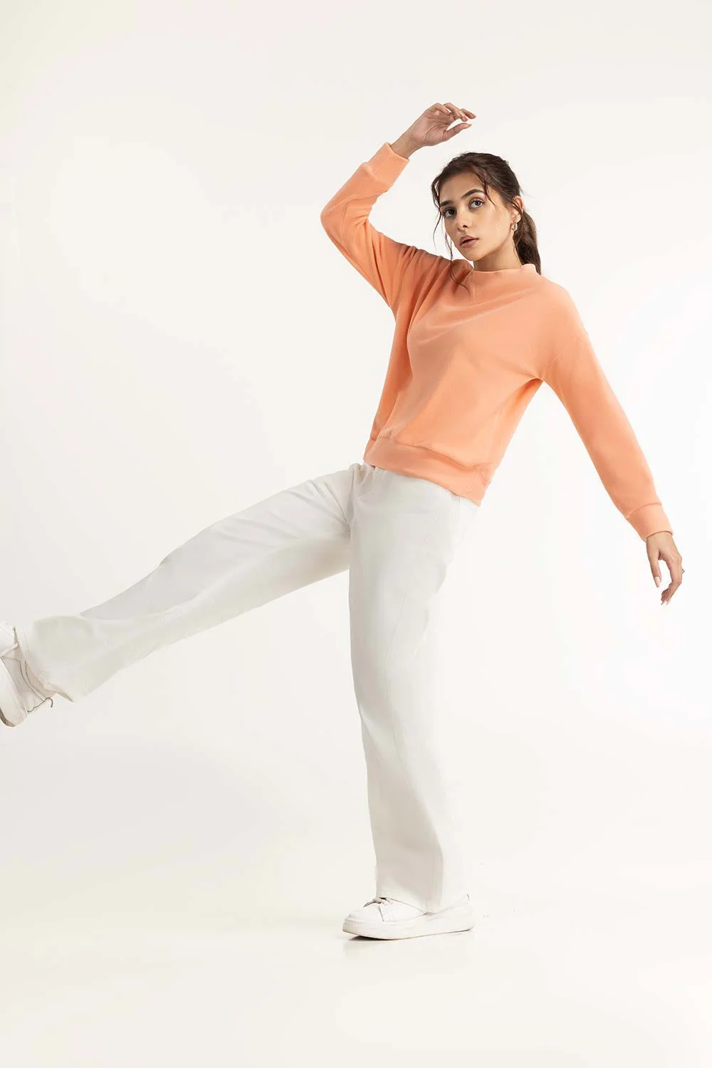 Peach Embroidered Sweatshirt - Image 5