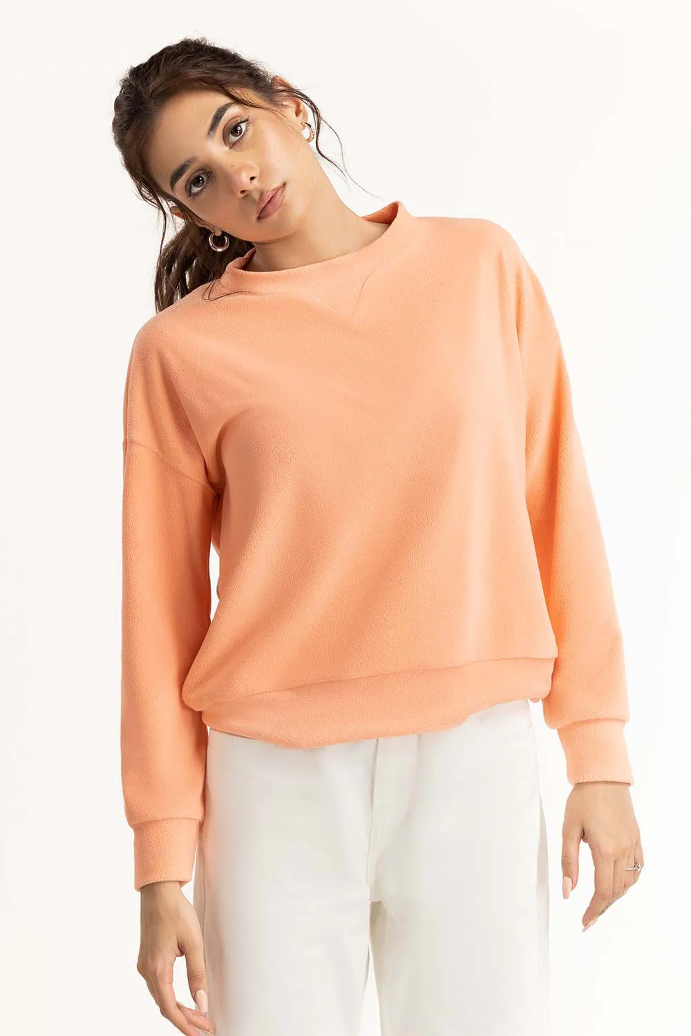 Peach Embroidered Sweatshirt - Image 6